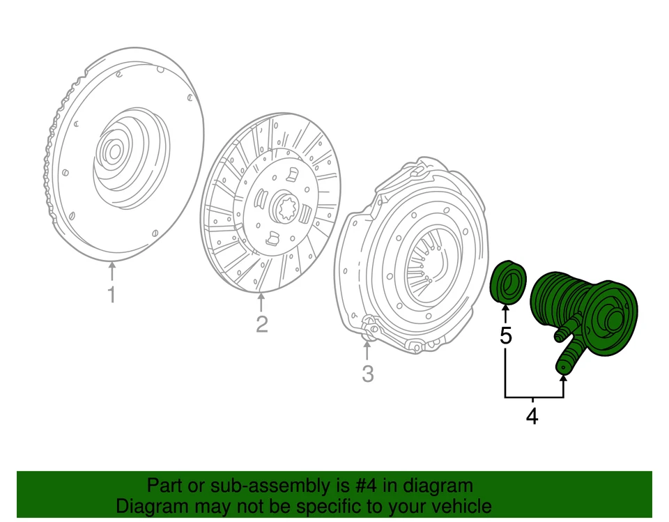 Ford 1992-2011 genuino - cilindro esclavo 9L5Z-7A508-A Foto 2 de 3