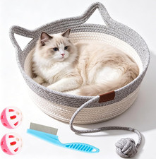 Instinct Basket for Cats, 35/40/46Cm Stimuli Handwoven Cat Basket Bed with Cat E