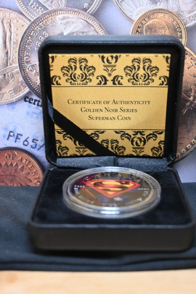 2016 Canadian Maple Leaf Colorized Silver $5 Super Man Coin w/ COA - Image 3 of 3