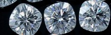 Certified Loose CVD Diamond D Color 4 x 4 mm IF Clarity Cushion 3 Pcs Lot