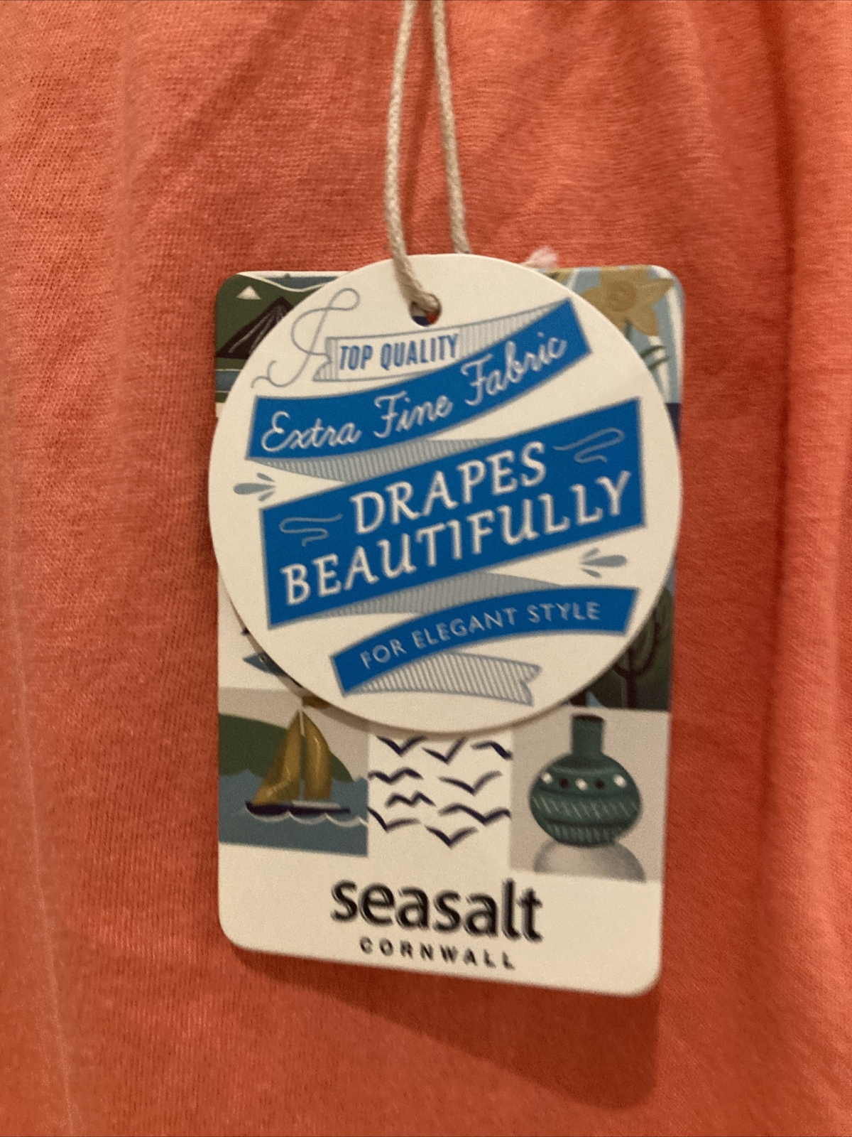 Seasalt "Keybridge" Apricot Cotton Top, Size 10 UK, BNWT 5