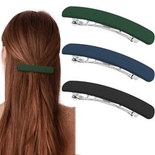 3 Pcs Matte French Hair Clips Flat Hair Barrettes Strong Hold Vintage Hair Cl...