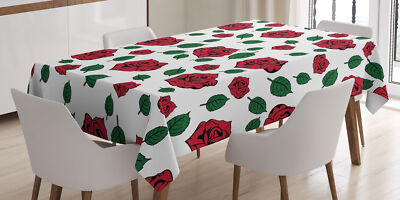 Rosen Tischdecke Romantik Floral Doodle