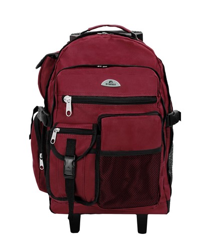 Deluxe Wheel Backpack Rolling 18" Carry on Travel Luggage Travel Bag - Picture 9 of 32