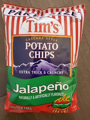 Tim's Tims Cascade Extra Thick & Crunchy Tim's Chips JALAPENO Party 13 oz NEW