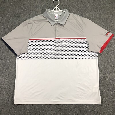 Puma Polo Shirt Mens XXL Volition America Golf Short Sleeve Allover Print