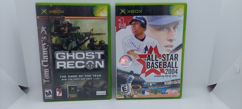 Xbox 4 Game Lot Ghost Recon Shark Tale NBA Inside Drive 02 All Star Baseball 04 - Picture 2 of 8