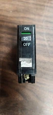 GE THQL Plug-In Mount Type THQL 20AMP Circuit Breaker  **USED**