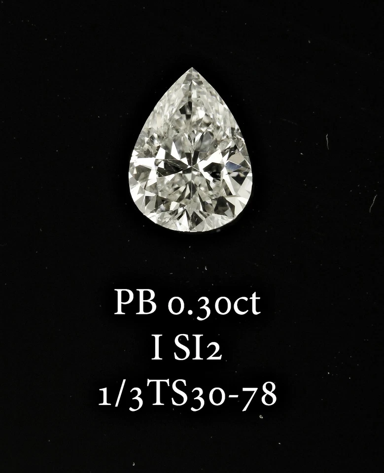 Pear Diamond 0.30Ct I SI2 Natural Tear Loose Solitaire Engagement Birthday Gift - Image 4 of 4