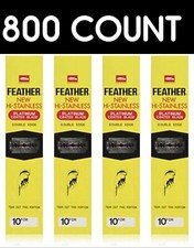 800 count Feather Hi-Stainless Double Edge Platinum Coated Razor Blades Shaving