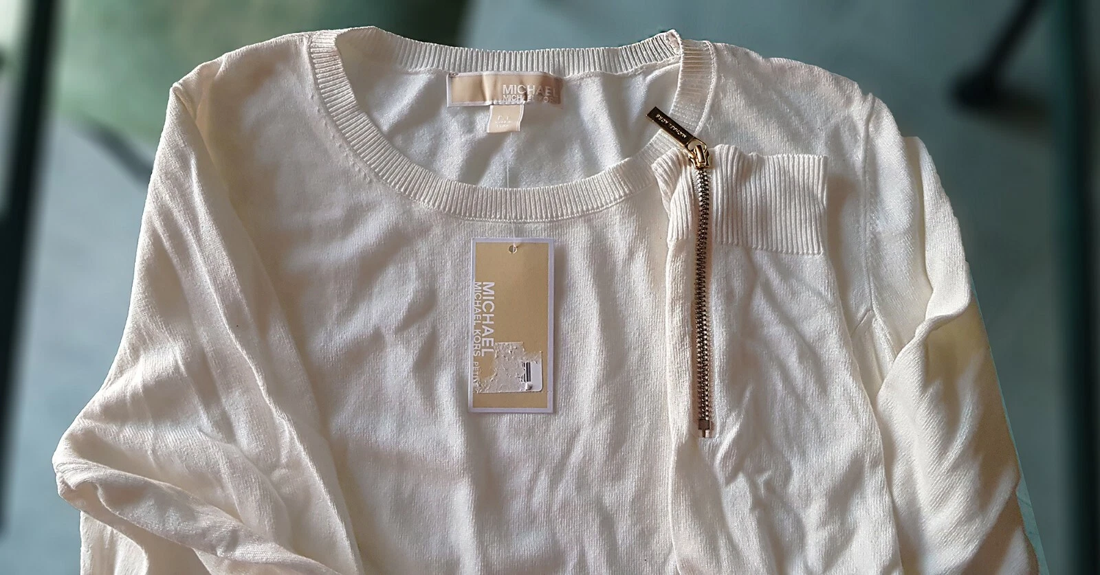 NUOVO ABITO PULLOVER MICHAEL KORS donna grigio bianco viola nero maglia XS L M $160