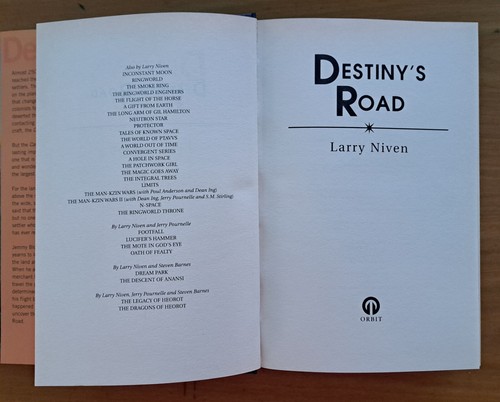 Larry Niven ... DESTINY'S ROAD - 1997 UK 1st edition hardcover - Picture 6 of 10