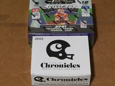 2021 Panini NFL Chronicles Draft Picks Football Fat Pack box & Prizm Mega Box