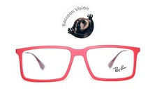 BRAND NEW RAY-BAN RB 7043 5468 RUBBER RED AUTHENTIC EYEGLASSES RB7043 52-14-140