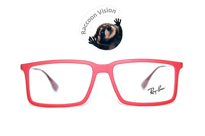 BRAND NEW RAY-BAN RB 7043 5468 RUBBER RED AUTHENTIC EYEGLASSES RB7043 52-14-140