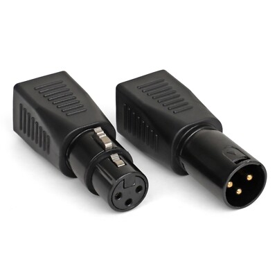 DMX to RJ45 Connector - RJ45 Ethernet to 3 Pin XLR DMX Female & Male Adapter Set