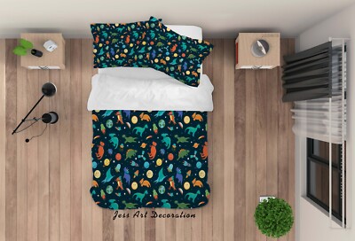 3D Dinosaur Planet Space Pattern Quilt Cover Set Bedding Sets Pillowcases 64
