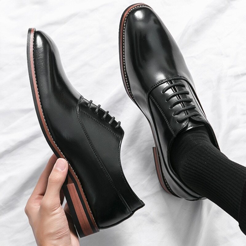 SAOLA Scarpe casual da uomo di lusso alla moda Oxford a punta matrimonio in pelle eleganti scarpa da ufficio