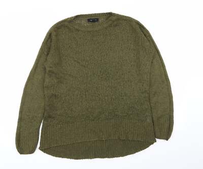 New Look Damen Pullover grün Rundhals Acrylmischung Größe S