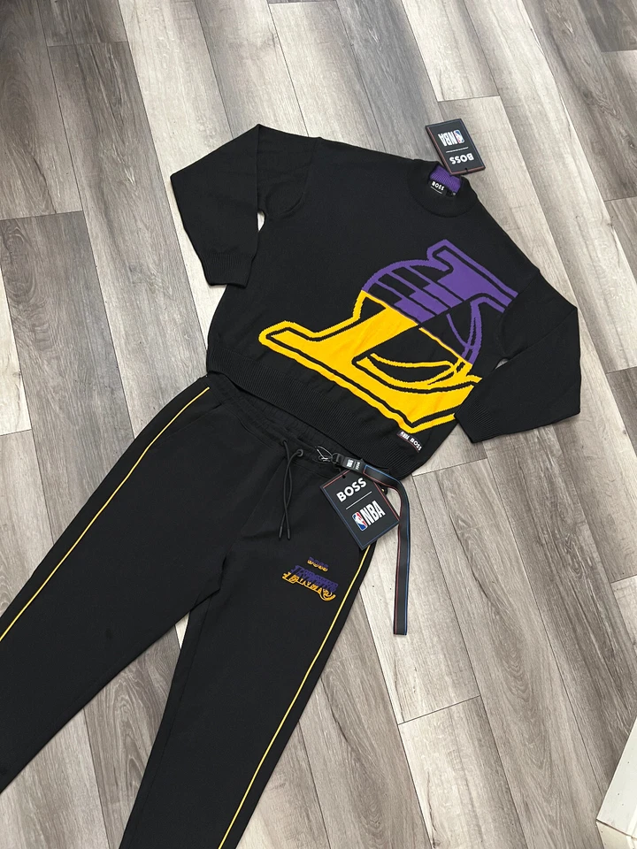Hugo Boss Los Angeles Lakers Chándal Para Hombre Suéter Cuello Redondo XL + Pantalones Grandes Foto 2 de 4