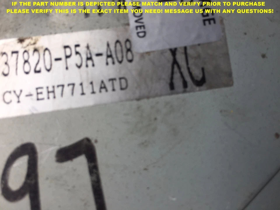 OEM 1998 ACURA RL motor unidad de computadora ecu ecm módulo cerebral 37820-p5a-a08 #bmp Foto 2 de 2