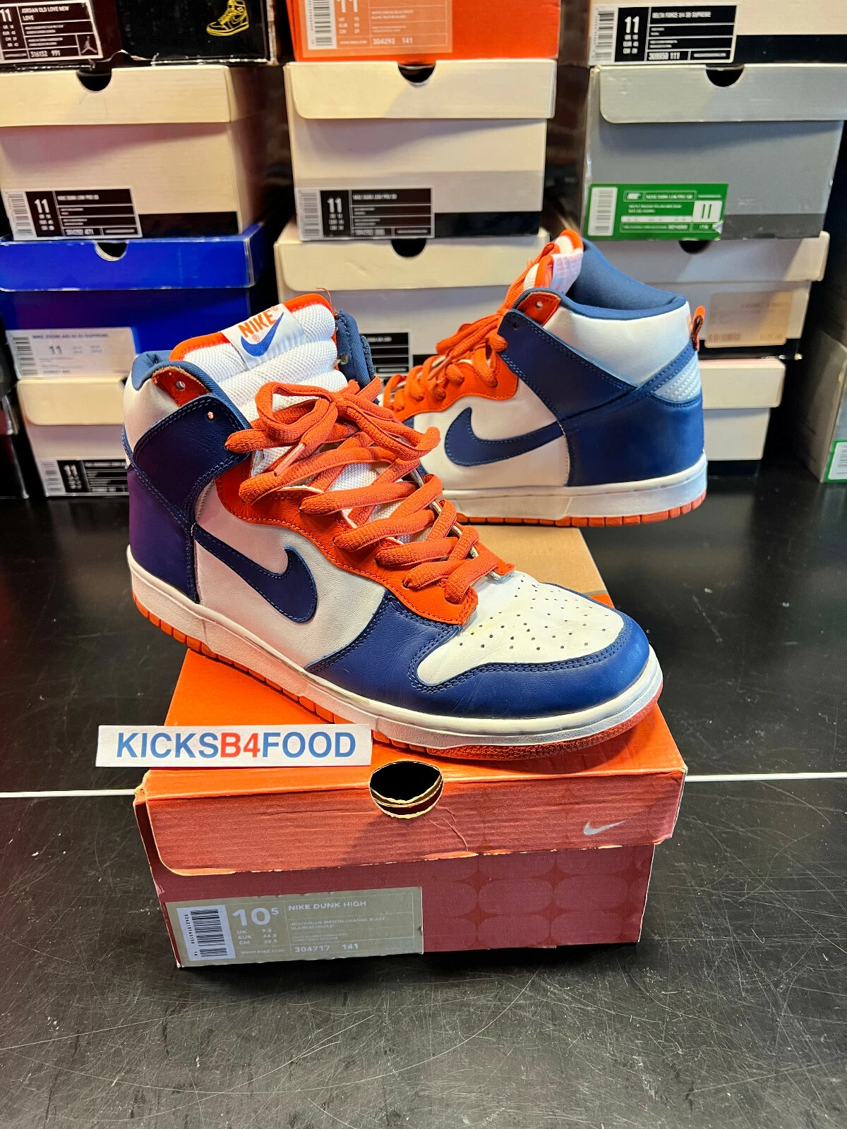2003 NIKE DUNK HIGH 'BRONCOS' HI SUPA SB LOW SUPREME US10.5 VNDS CO.JP QS HS