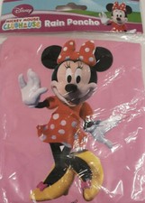Disney Minnie Mouse Rain Poncho Slicker kids Girl One Size Pink NIP