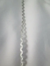 Vintage Metallic Silver Baby Rick Rack Sewing Trim 1/4" x10 yd ,New 