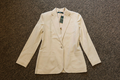 New Lauren Ralph Lauren Women's Linen Blend Blazer - Size 2 - Khaki