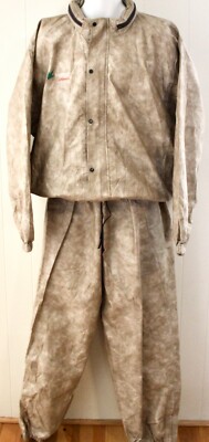 Frogg Toggs Outerwear Jacket Pants L Khaki Hood Waterproof