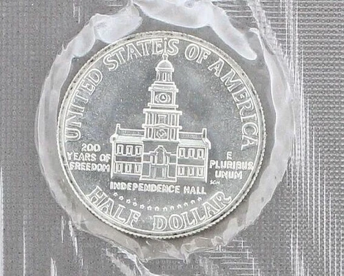 1976-S Kennedy Half Dollar "BU" 40% SILVER Bicentennial US Coin in Mint Cello