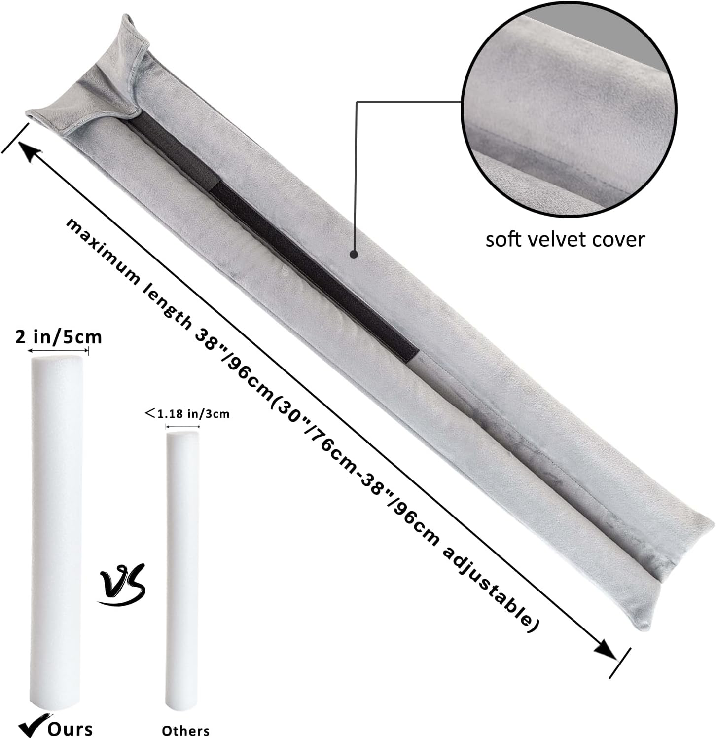 Marwood Under Door Draft Stopper 3038 Adjustable Wind Stopper for Door