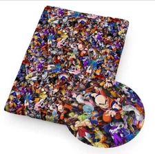 Anime cartoon Polyester Cotton blend fabric Dragon ball 20"x55" 1099509