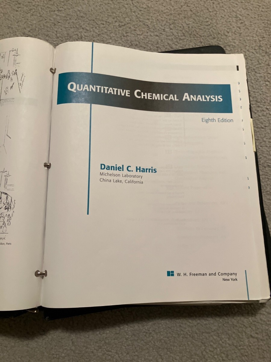 Quantitative Chemical Analysis 8th Edition Daniel C Harris