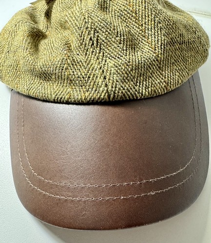 Berretto da baseball Teflon DuPont Shield + pelle picco tweed lana idrorepellente oleorepellente - Foto 3 di 8