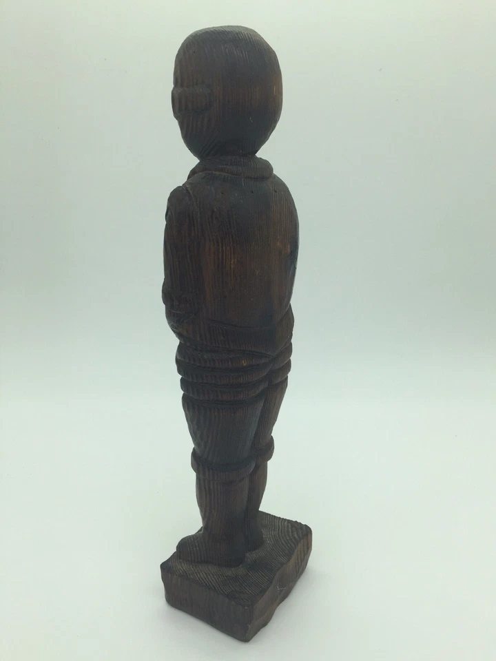 Estatuilla de caballero antorcha tallada estilo WITCO de colección estatua danesa moderna MCM Foto 2 de 4