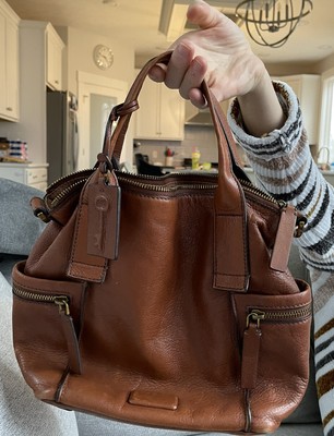 fossil skylar satchel brown