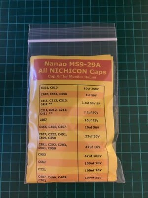 Cap Kit Révision Écran Borne Arcade Sega New astro city Nanao MS9-29A Nichicon