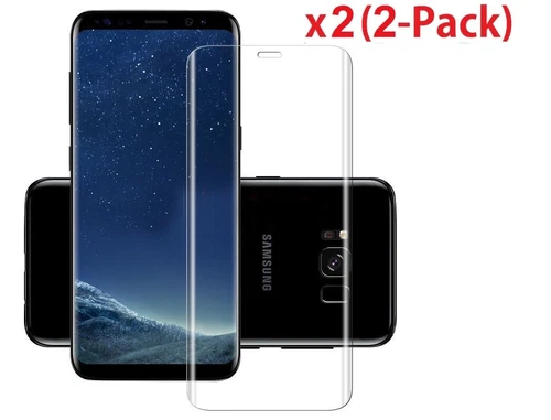 2-Pack Full Cover Tempered Glass Protector F Samsung Galaxy S8 S9 Plus Note 8 S7