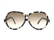 VINTAGE RARE A.A SUTAIN 354 OVERSIZED CAMOUFLAGE TORTOISE SUNGLASSES 1970'S