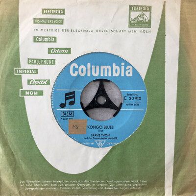 FRANZ THON: Kongo Blues / Camel Rock (Single Columbia C 20 910)