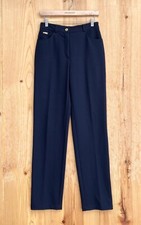 St. John Sport By Marie Gray EUC Women  s Navy Blue Pants Straight Leg Sz 4