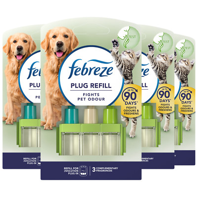 4 x Febreze 3Volution Plug In Nachfüllpack bekämpft Haustiergerüche Raumduft - 20ml
