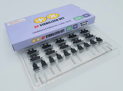 Lubed and Wire-Balanced TX ''AP'' Plate Mounted Stabilizers (Rev.4) For Keyboards