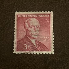 1955 3c Andrew W. Mellon, Secretary of the Treasury Scott 1072 Used