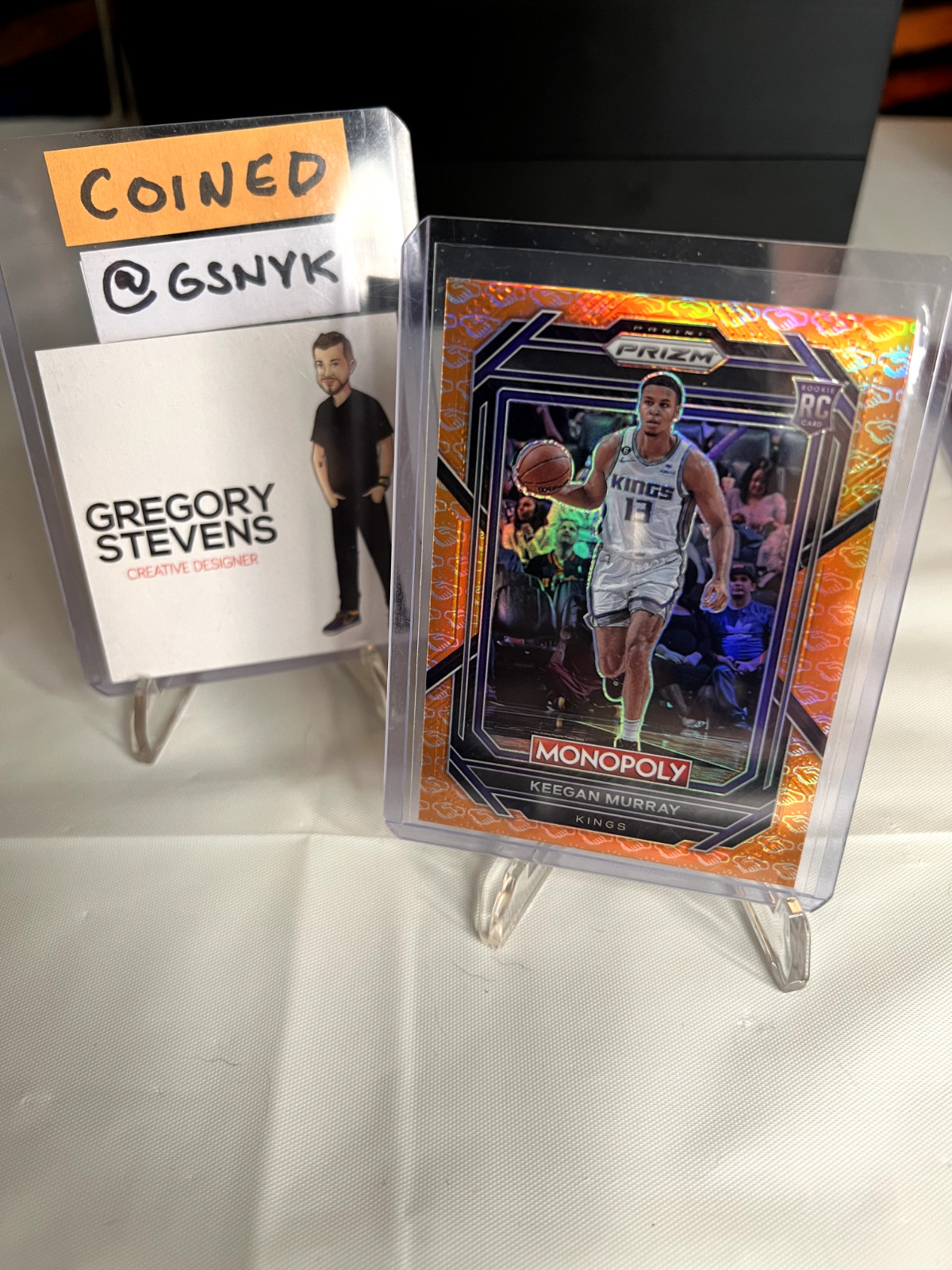 Keegan Murray 2022 Prizm Monopoly Handshake Deal Mint SSP #78