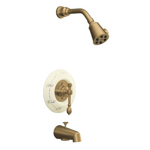 KOHLER TS6808-4D-BV IV GEORGES SINGLE HANDLE TUB & SHOWER FAUCET ...