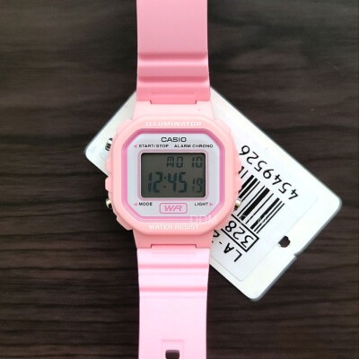 LA-20WH-4A1DF Women Quartz Pink Resin Strap Digital Watch Original