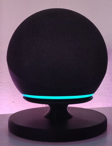 Echo Dot Black Knurled Stand - Mount - Amazon Alexa Echo Speaker 4th & 5th Gen - Picture 3 of 9