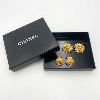 Gemelli originali Chanel Coco Burst Lion 596/Coco Mark incisi 5006 con scatola BA120472